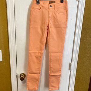 Gold Case women's size 25 mid rise lightweight salmon stretch skinny jeans 25x31